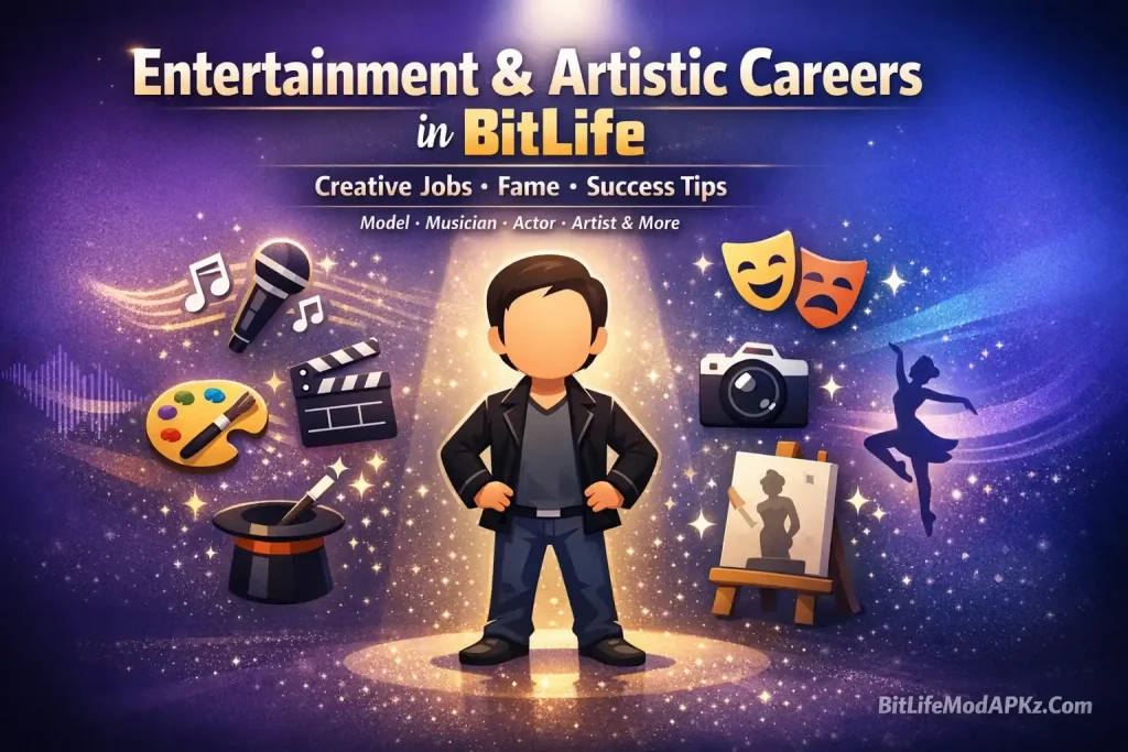 entertainment and artistic careers in bitlife