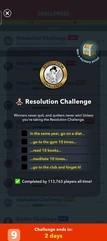 resolution challenge objectives screenshot