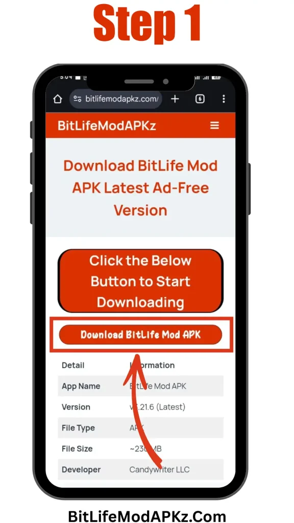BitLife MOD APK v3.23.8 (Bitizenship, God Mode, Free Time Machine) Download step 1 open bitlifemodapkz