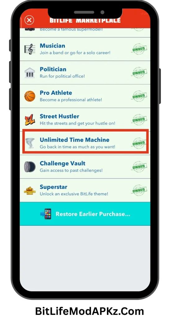 unlocked unlimited time machine