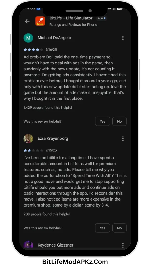 BitLife MOD APK v3.23.8 (Bitizenship, God Mode, Free Time Machine) Download users review screenshot 2