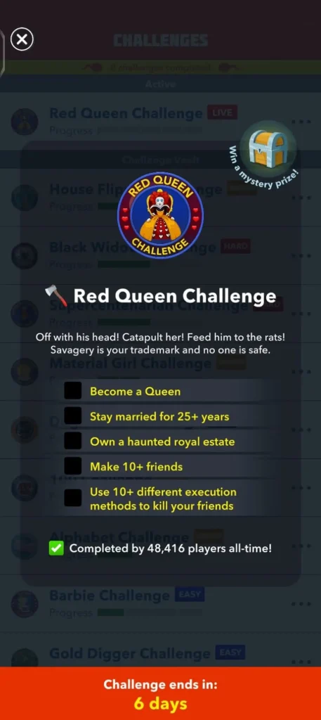 red queen challenge screenshot