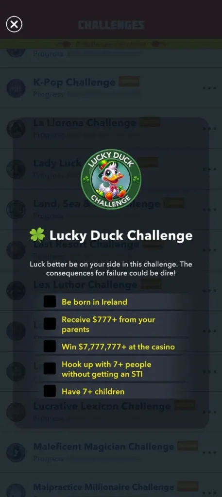 lucky duck challenge objectives