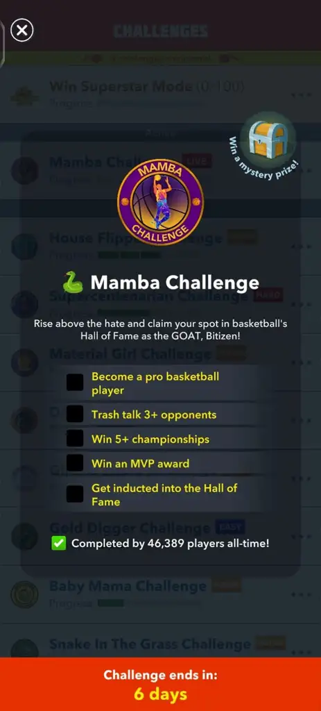 mamba challenge objectives